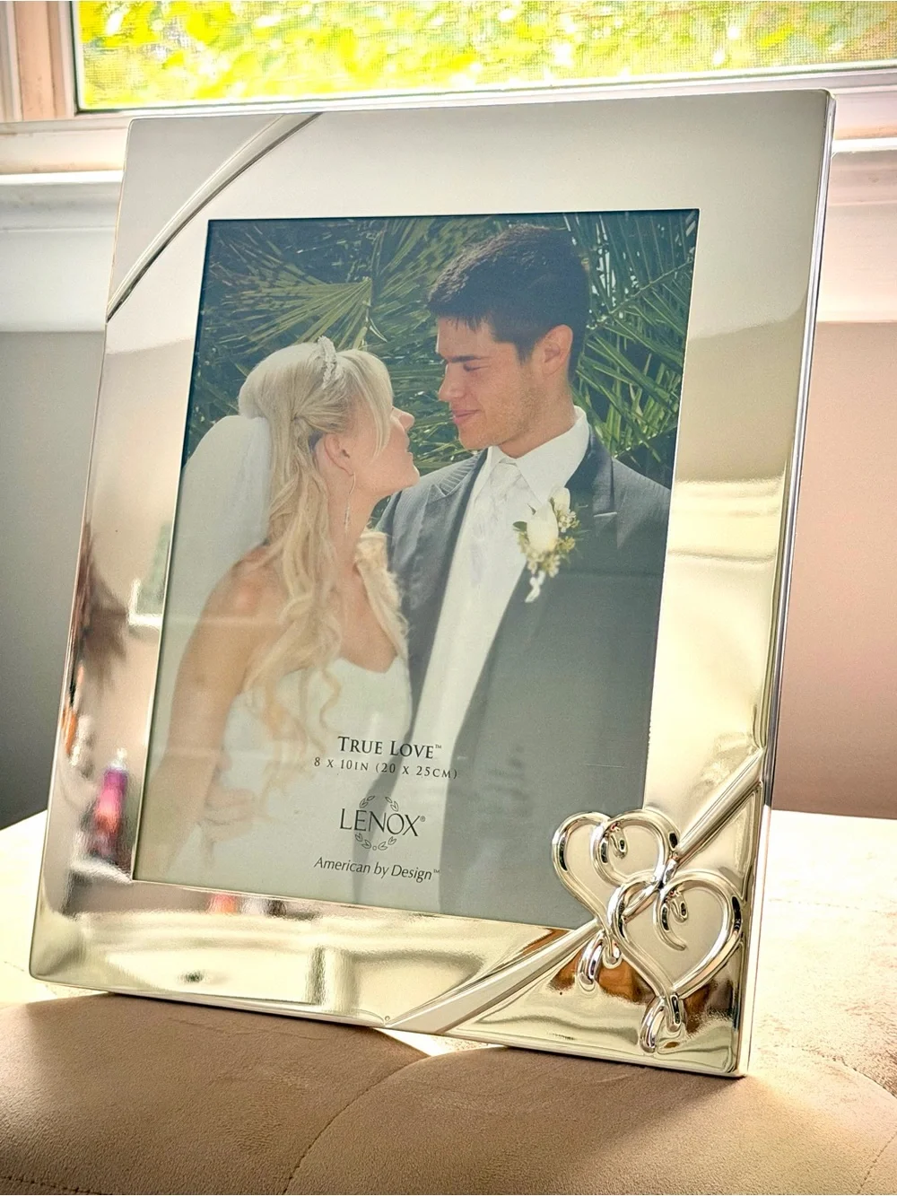 Lenox Silver Wedding Heart Accent Picture Frame